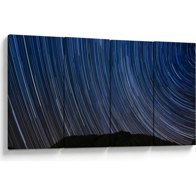 Obraz nočních hvězd a oblohy, Čtyřdílný 160x80 cm