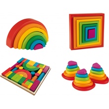 Montessori Playtive duhová skládačka (skládací duha)