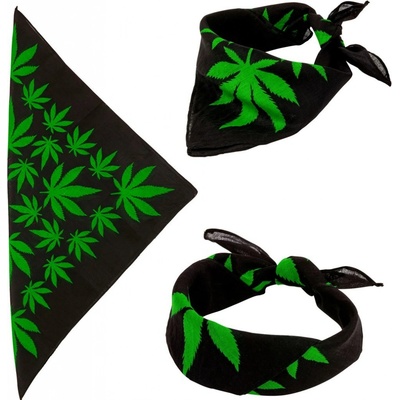 šátek bavlněný černý Ganja