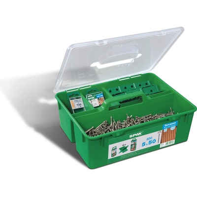 Terasová zostava SPAX GREEN Box A2 5x50 mm staré zlato (850 ks)