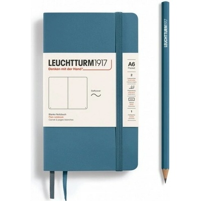 Stone Blue Softcover Pocket A6 123 p. plain