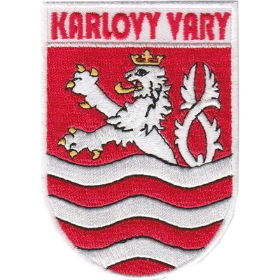 Nášivka znak Karlovy Vary 5,5x7,8 cm - farebná