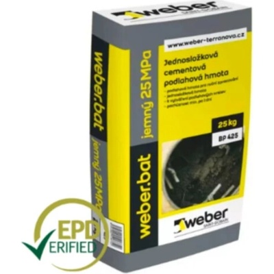 Weberbat potěr jemný 25 MPa - podlahová hmota - 25 kg balení 25 kg 1 ks