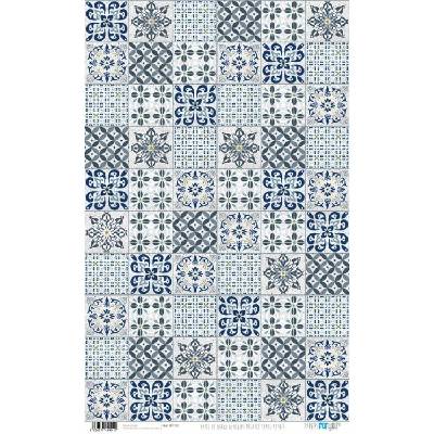 Rýžový papír 54x33 MODRÉ VARIANTY MOZAIKY - Rice Paper 54x33 blueEJOS MOSAICO TONOS blueES