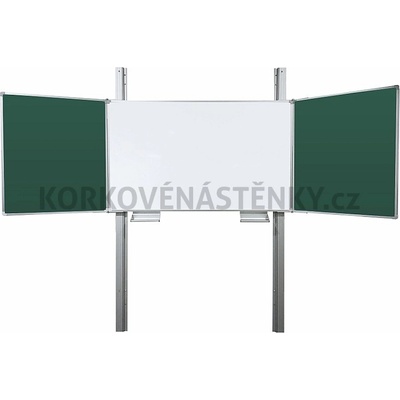 TRIPTYCH Školní tabule FINE K/PYLON AL III. 180 x 120 cm - TR K 180/120 ZZBZZ + PY jedn