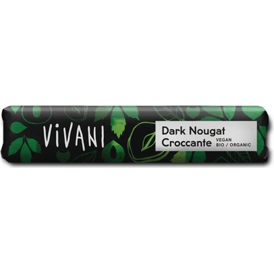 Vivani Horká nugátová čokoláda Croccante 35 g