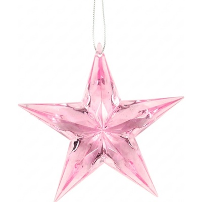 Textilomanie Vianočná ozdoba DIAMOND STAR 9 cm, ružová
