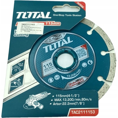 Total Kotúč diamantový rezný segmenový 115 × 22,2 mm TAC2111153