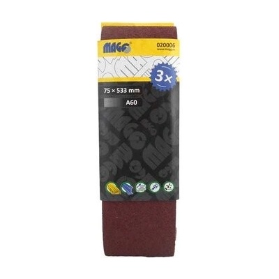 MAGG Brusný pás 75x533mm A60 - 3 ks