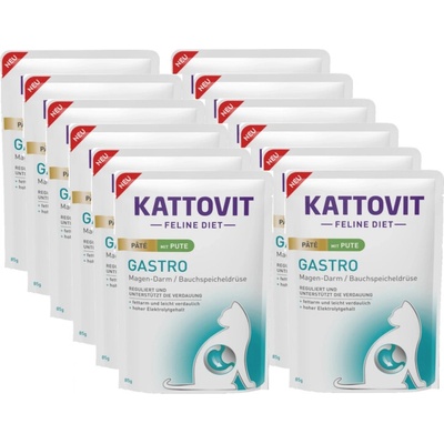 Kattovit Gastro Paštika z krůtího masa 12x85 g