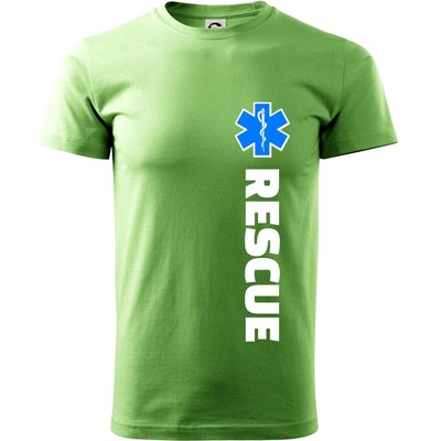 Rescue pre záchranárov tričko trávová zelená