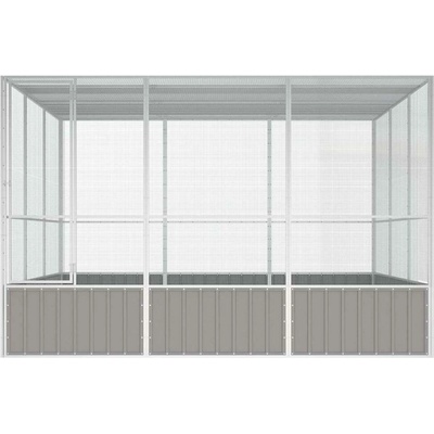 Vidaxl klec pozinkovaná ocel 302,5 x 324,5 x 211,5 cm
