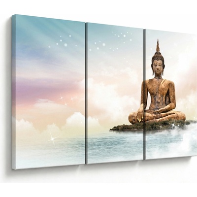 Obraz - Buddha dohlížející na zemi, třídílný 120x80 cm