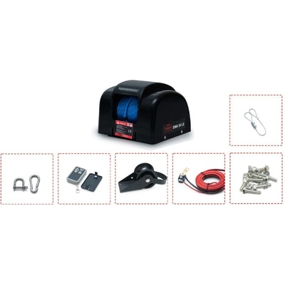 Elektrický naviják 22kg 12V syntetické lano 30,5m DRAGON WINCH DWA 50 LS