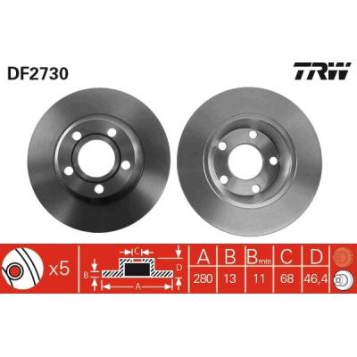 TRW Brzdový kotúč DF2730