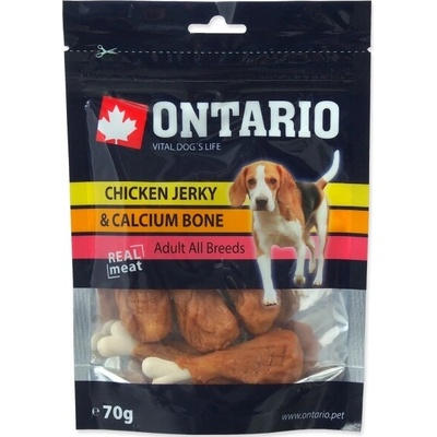 Ontario pochoutka Chicken Jerky Calcium 70 g