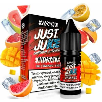 {{POZOR, podezřelá cena: 239, ID 6111830532}} Just Juice SALT Fusion Mango & Blood Orange On Ice (Ledové mango a červený pomeranč) 10 ml 11 mg