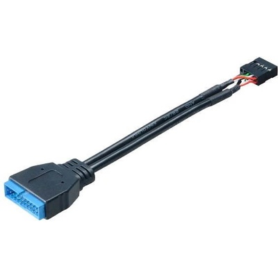 AKASA kabel redukce USB2.0 na USB3.0 / 10 cm (AK-CBUB19-10BK)