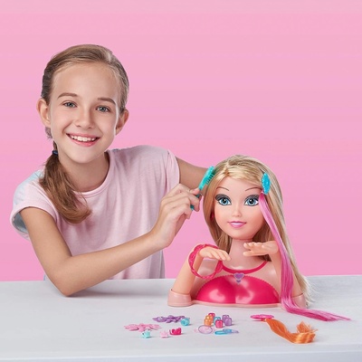 Alltoys Česací hlava Sparkle Girlz s doplňky