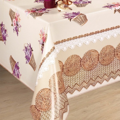 Dekorama 82A PVC ubrus šeřík růže role hnědá role 20 m 140cm x2000cm