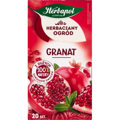Herbapol Čajová záhrada s príchuťou granátového jablka 20 x 2,5 g