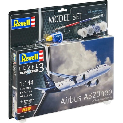 neo Modelset letadlo 63942 Airbus A320 Lufthansa 1:144