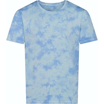 Unisex veselé batikované tričko TIE-DYE modrý mrak