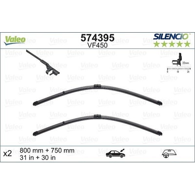 Valeo Silencio Flat Blade set 800+750 mm VA 574395