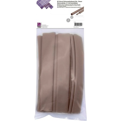 TRU COMPONENTS T1902CA039 sada zmršťovacých bužírok hnedá 12 mm 4 mm Pomer zmrštenia:3:1 15 ks