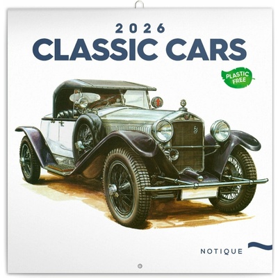 poznámkový Classic Cars Václav Zapadlík 30 x 30 cm 2026