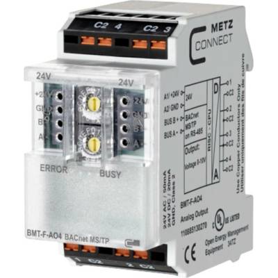 Metz Connect BMT-F-AO4 BACnet MS/TP sieťový zdroj na montážnu lištu (DIN lištu), 24 V/AC, 24 V/DC, 50 mA, výstupy 4 x