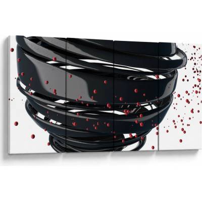 Obraz - Abstrakcia zemegule, štvordielne 160x80 cm