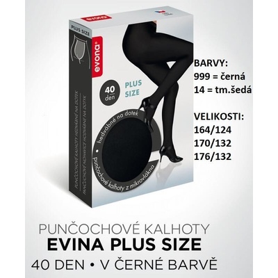 Evona Neprůhledné punčochové kalhoty EVINA 999 černé