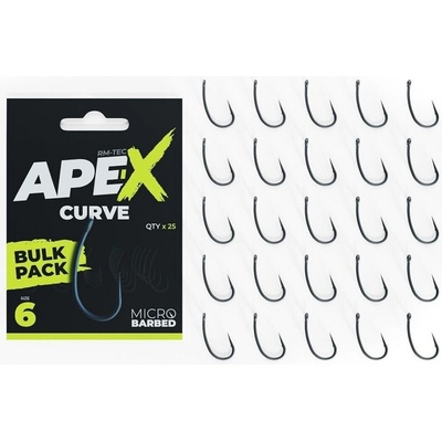 RidgeMonkey Ape-X Curve Barbed Bulk Pack vel.6 25 ks