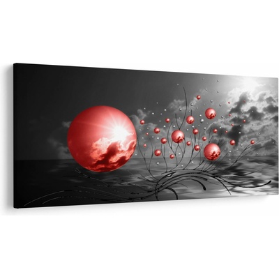 Obraz červených gulí, jednodielne 200x100 cm