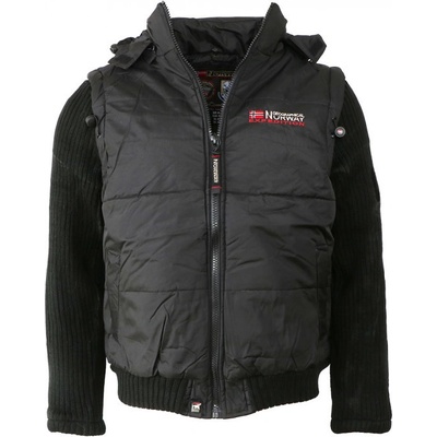 Geographical Norway vesta pánska CRUMBERRY MEN 056 odopínateľné rukávy čierna