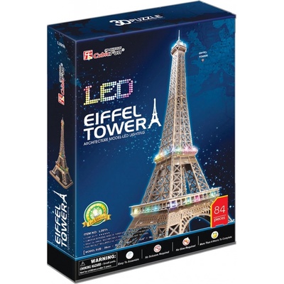HM Studio 3D puzzle svítící Eiffelova věž 82 ks