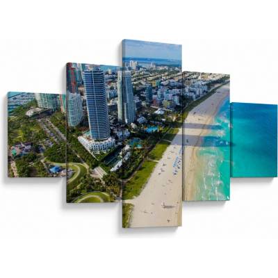 Obraz - Miami, Florida, päťdielne 125x70 cm