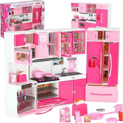 FunPlay FP-6117 Plastová kuchyňka pro panenky 31x13,5x6 cm růžová