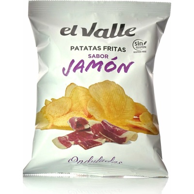 El Valle brambůrky vroubkované s příchutí Jamón 45 g