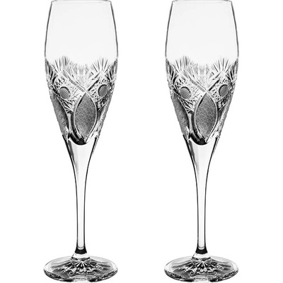 Bohemia Crystal Přátelská souprava Fiona na šampaňské flétny. Brus Paříž 200 ml