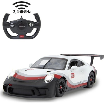 Jamara Porsche 911 GT3 Cup RC auto na dálkové ovládání 1:14 bílé 2,4 GHz