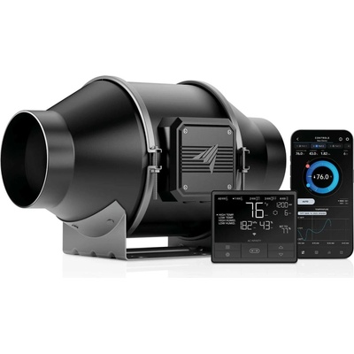 AC Infinity CLOUDLINE T4 Quiet Inline Fan System with Temperature Humidity VPD Controller 100 mm
