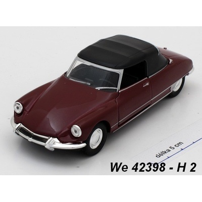 Welly Citroen DS 19 hard top Burgundy 1:36