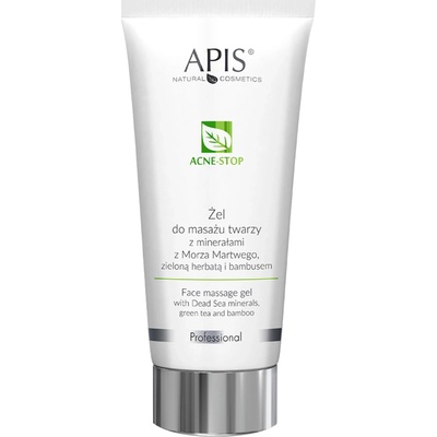 Apis Acne-Stop Vyhlazující gel pro masáž obličeje s minerály z Mrtvého moře, zeleným čajem a bambusem 200 ml