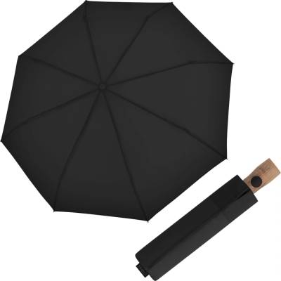 Knirps Timber duaomatic skládací deštník black