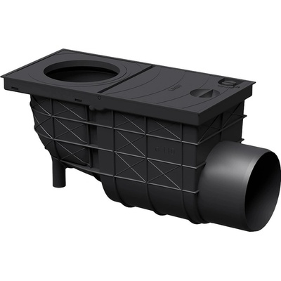 Likov Lapač střešních splavenin GRS 80 - 125 mm s bočním odtokem DN110 černý – Hledejceny.cz