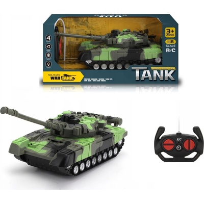 NORIMPEX Vojenský tank maskáč na baterie světlo zvuk