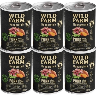 Wild Farm Monoprotein Pork 6 x 400 g