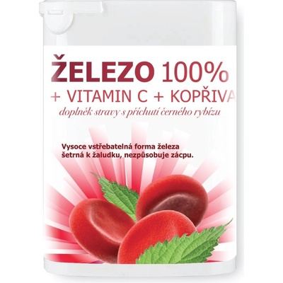 Rapeto Železo 100% + vitamin C + kopřiva 90 tablet